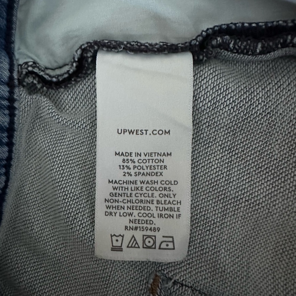 UpWest Denim Blue Women's size Large drawstring Shorts - Picture 3 of 5